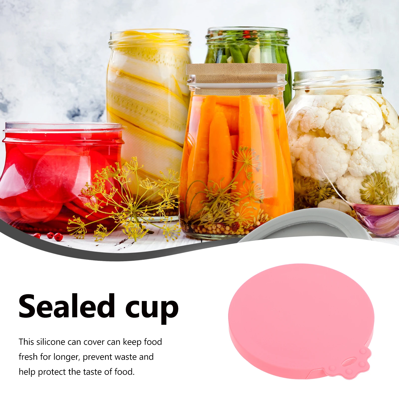 

Silicone Sealed Bottle Cap Cat Food Lid Covers Canned Lids for Pets Saver Toppers