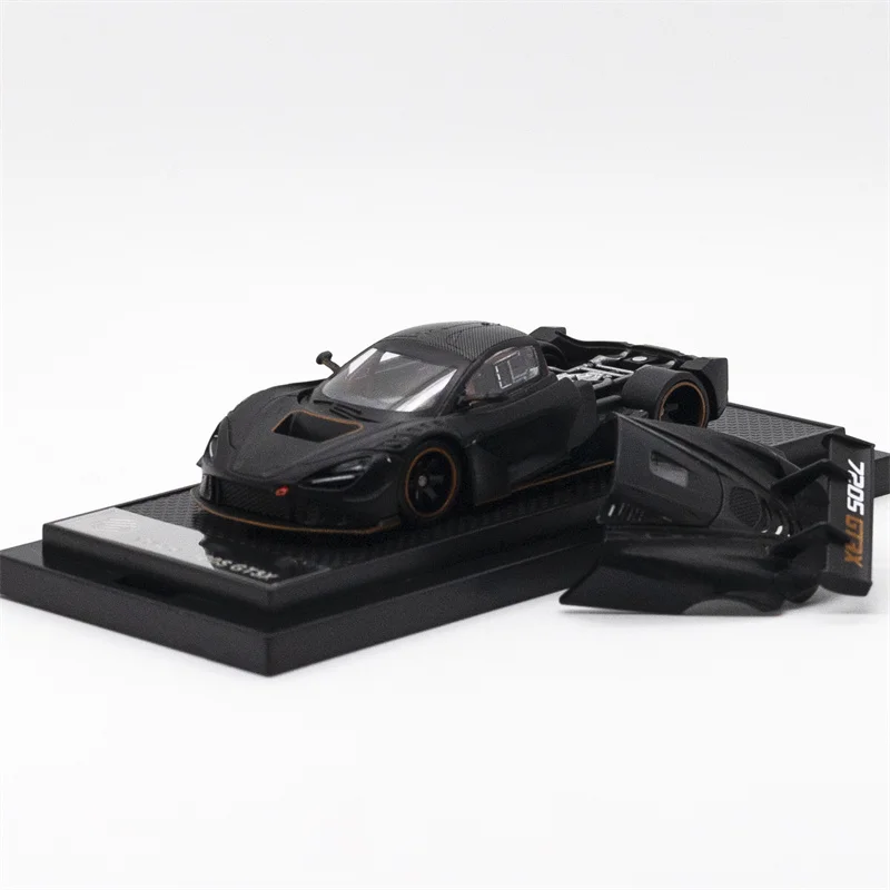 Modelo de Carro Diecast FG 1:64 720S GT3X Preto Fosco / Roxo Mágico / Branco / Azul Laranja