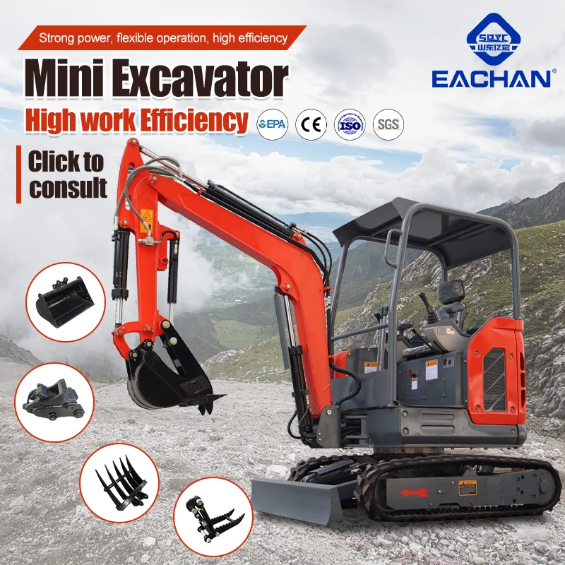 

Chinese Factory Mini Excavator Euro 5 CE EPA Agriculture 2.5 Ton Diesel Engine Micro Bagger Orchard Crawler Small Digger