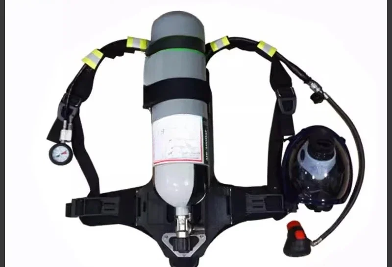 Marine positive pressure air breathing apparatus, marine firefighters equipped with breathing apparatus