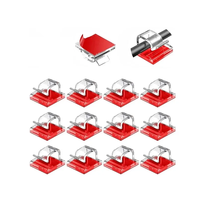 Self-adhesive Cable Holder Fixer Clips Organizer Clamp Management Adhesive for Home Office Car Clamp Wire Manager Wall Stickers