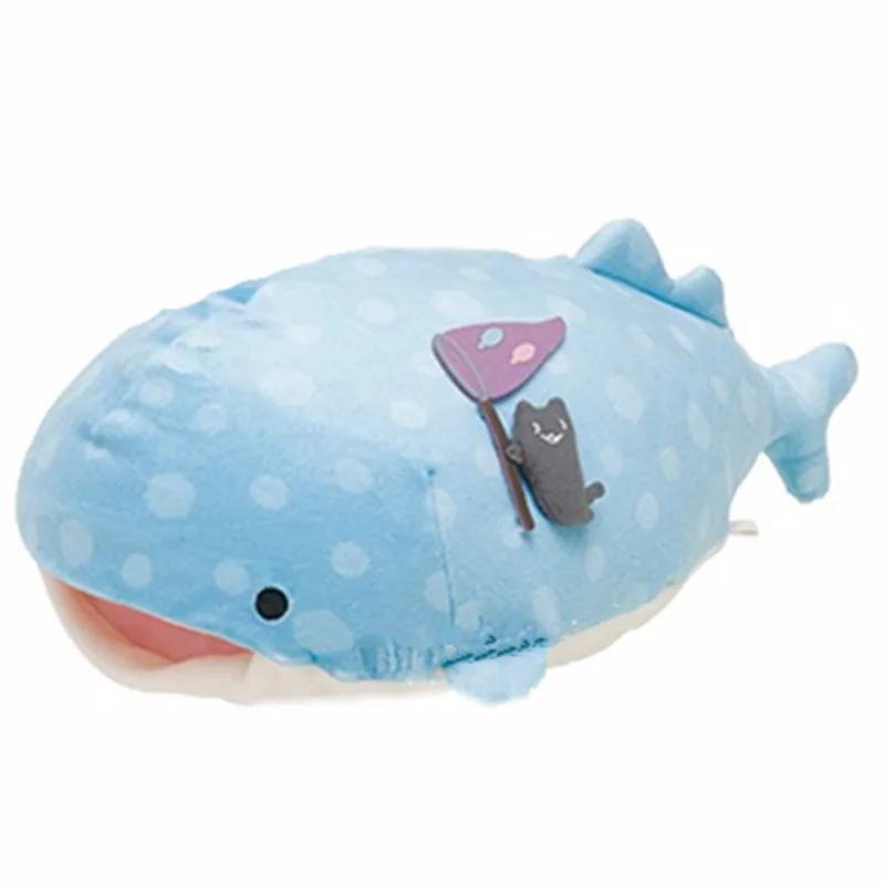 New Cute Jinbe-san Whale Plush Pillow Cushion Kids Stuffed Animals Toys For Children Gifts 40CM