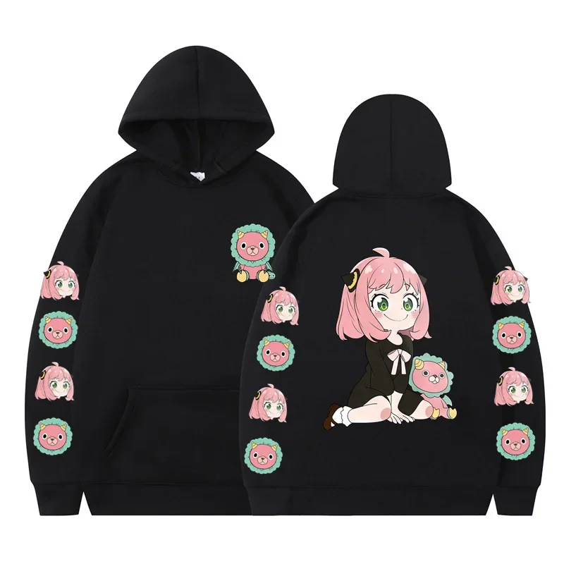 Spy X Family Anime Characters Casual Sports Street Style Trendy Matching Cute Hoodies Women's Clothing Fashion Printing