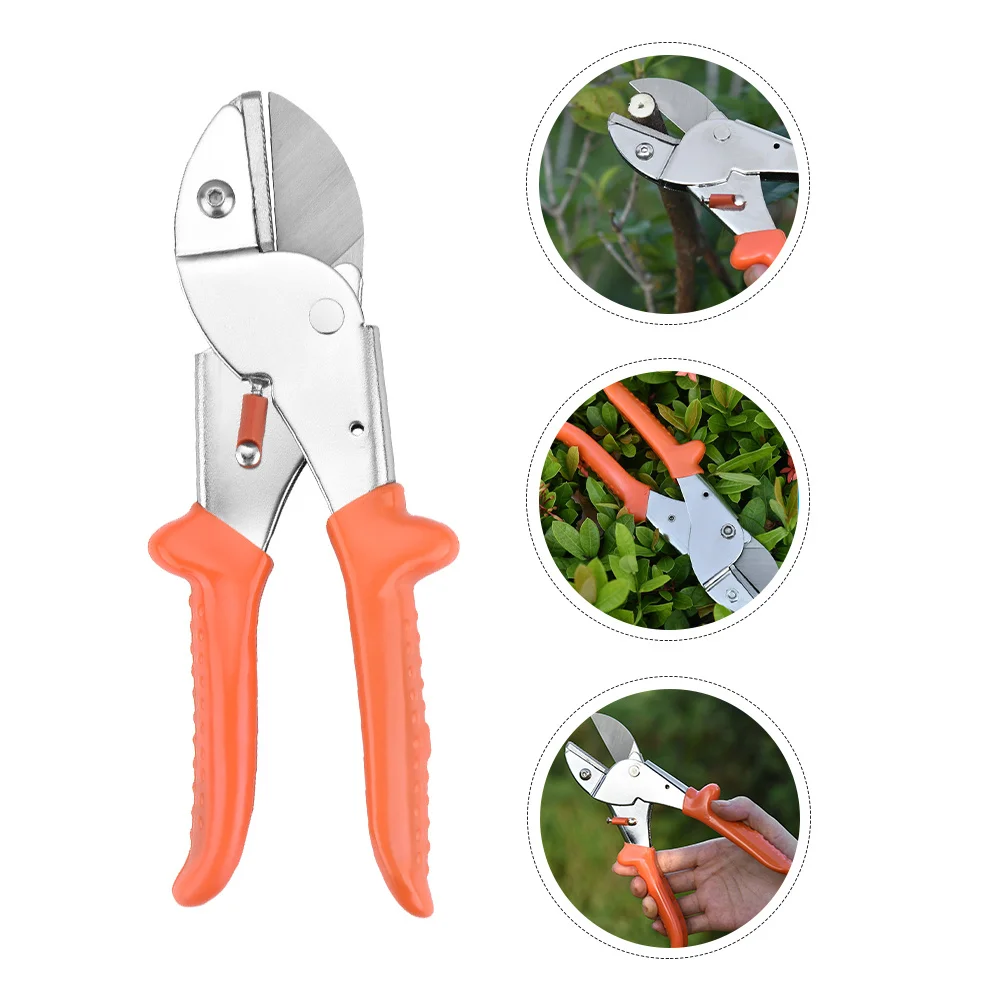 

1pc Pruning Shears Orange Garden Scissor For Twigs Pruning Tool Professional Gardening Supply Multi-Function Cutting Device