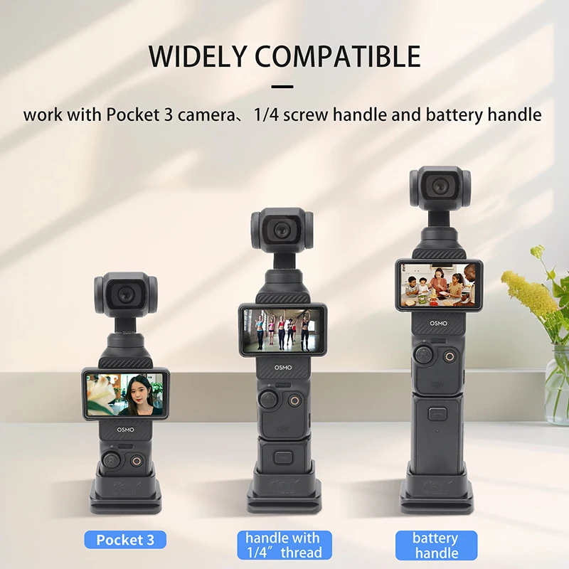 For DJI Osmo Pocket 3 Gimbal Camera Desktop Base with 38mm Aka Swiss Interface Board Extension Adapter Frame Bracket Accessories