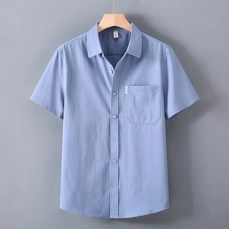 Chemise Personnalisée à Manches sulfpour Homme, Vêtement Solide, Simple, Fin, Respirant, Décontracté, Été