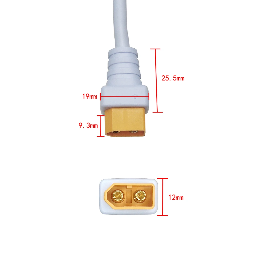 XT60 Battery Charging Cable XT60 Male to Female Connector Extension Adapter Cord with 1.5m Wire for RC Lipo Battery FPV Drone