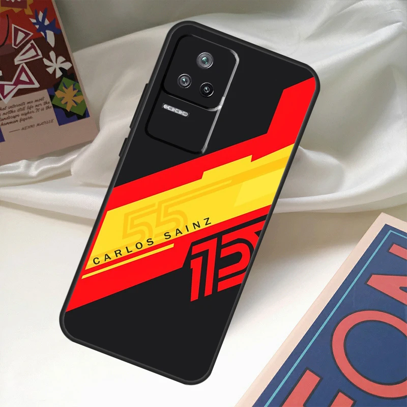 Carlos Sainz F1 Case For Xiaomi 14 13 Ultra 12 Lite 11T 12T 13T Pro POCO M6 X3 X5 X6 Pro F3 F5 M5s Cover