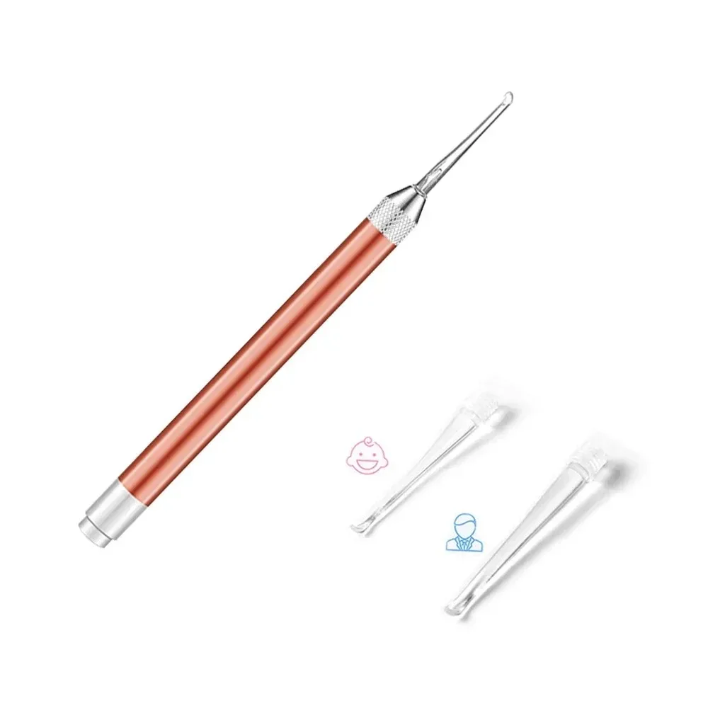 With 5x Magnifying Glass LED Luminous Ear Scoop Gentle Cleaning Multi-Use Visual Illuminated Ear Spoon Safe Design Ear Tweezers