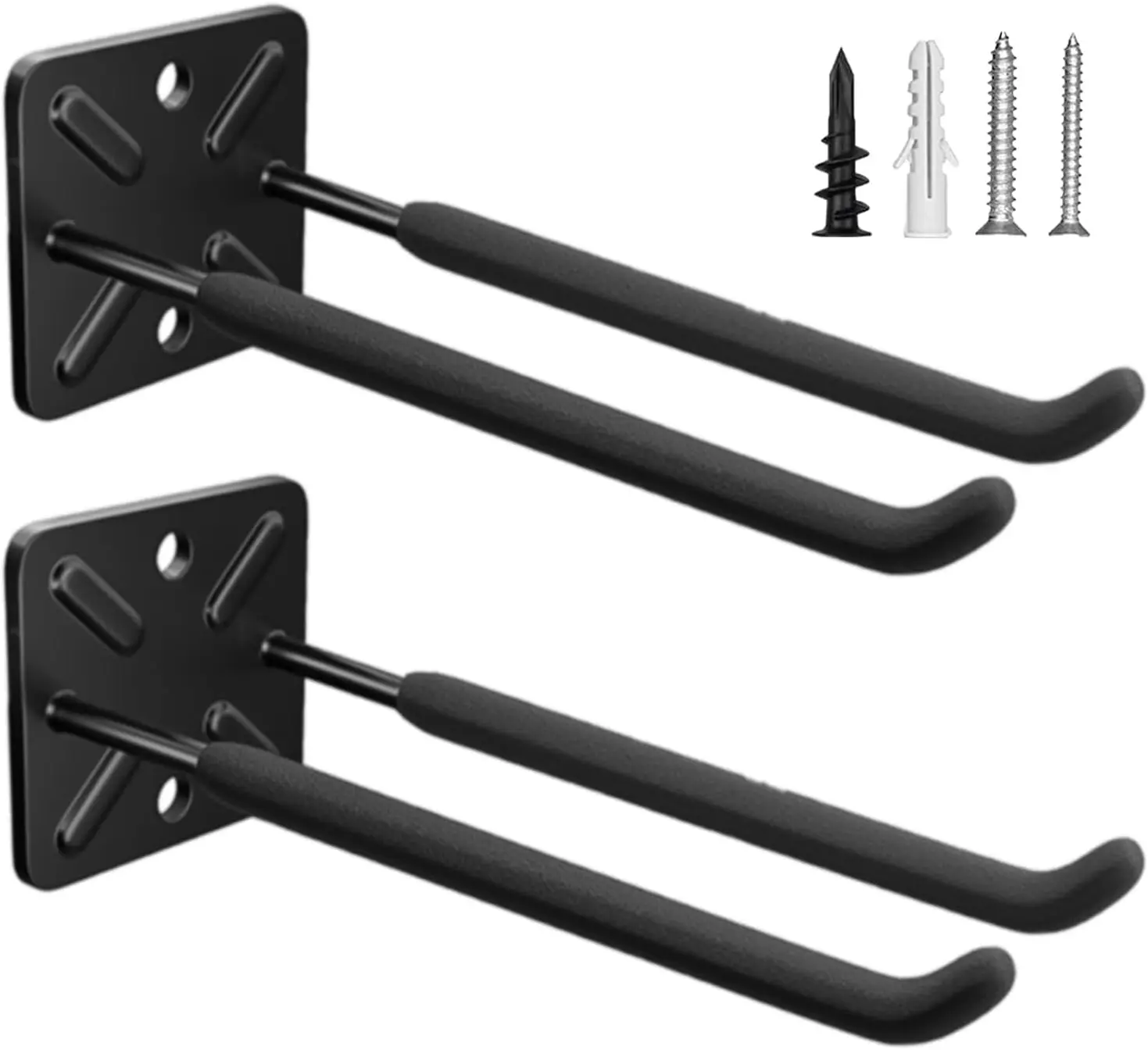 

Heavy Duty Garage Hooks And Tool Organizer, Wall Mount Utility Storage Hangers For Car Tires, Ladders, Chairs, Garden Tools,
