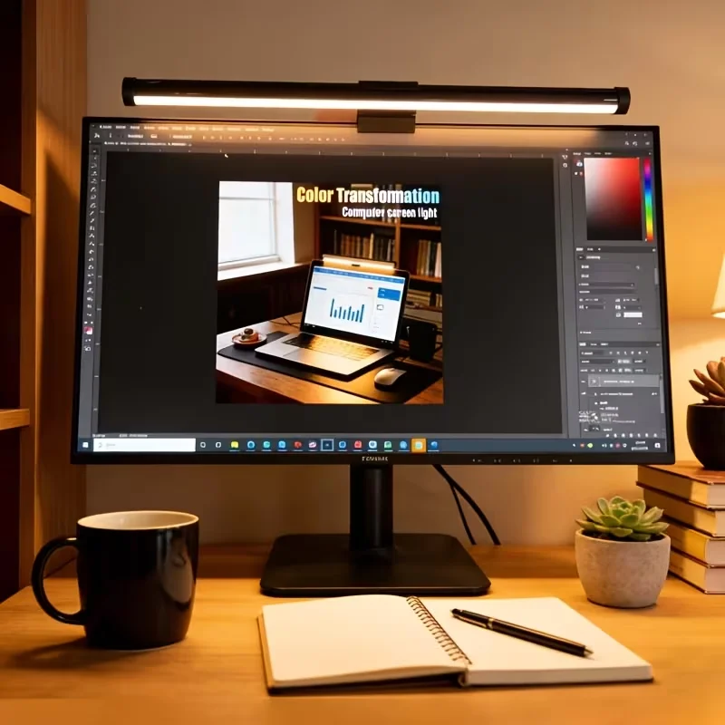 Smart Monitor Light Strip with RGB Backlight; Computer Monitor Light; Led-Controlled Gaming Screen Light; No Screen Glare; Ideal for Eye Protection in Home Offices
