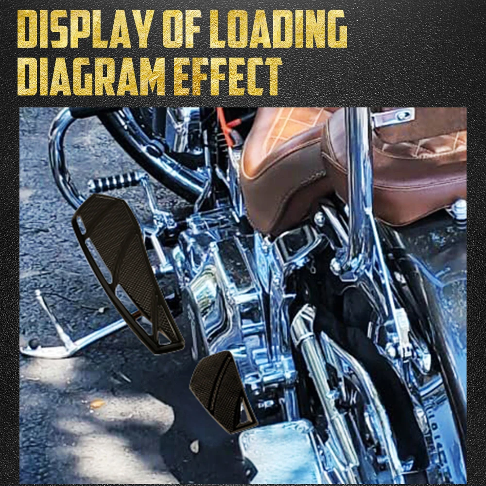 Motorcycle Footpegs Driver Passenger Floorboards Brake Pedal Pad Footrest For Harley Softail Touring Glide Dyna FLD FLHR FLHT