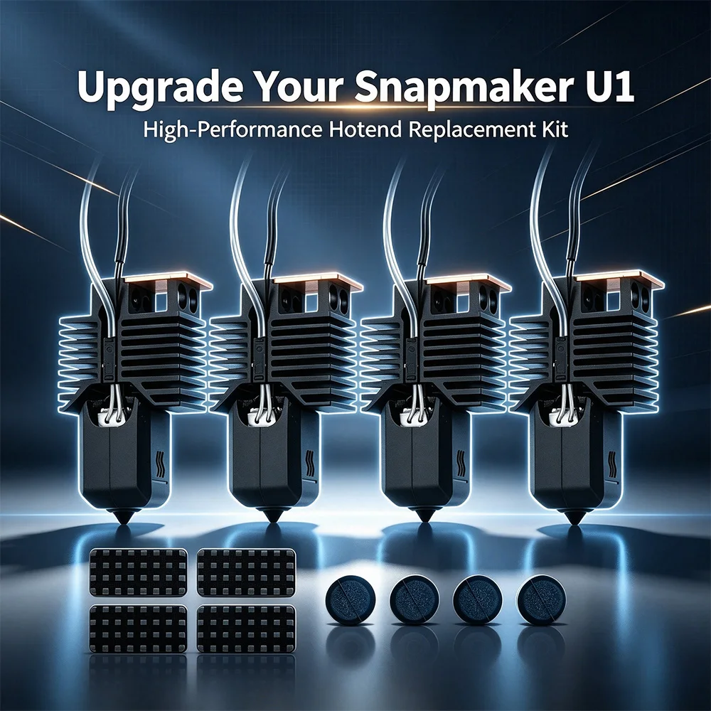 Upgrade Hotend Kit for Snapmaker U1 All Metal Leak-Proof Hot End Assembly 0.2/0.4/0.6/0.8mm Replacement Extruder Print Head
