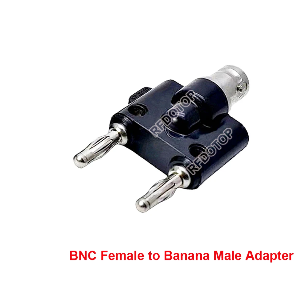 1PCS T Type BNC Female Jack to Dual Banana 2 Male Plug for WiFi Radio Antenna Banana to BNC 3Way Splitter RF Adapter Wholesales