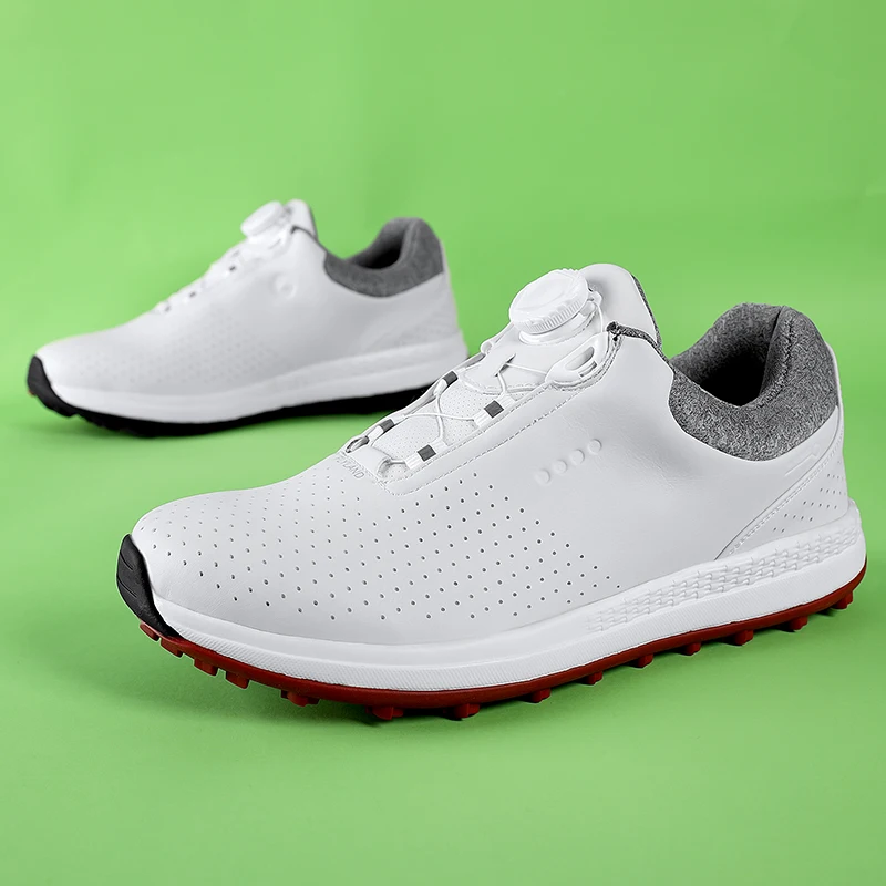 Luxury Brand Solid Color Thick Sole Golf Shoes Rotating Buckle Casual Shoes Breathable Mesh Sports Shoes High-quality Sneakers
