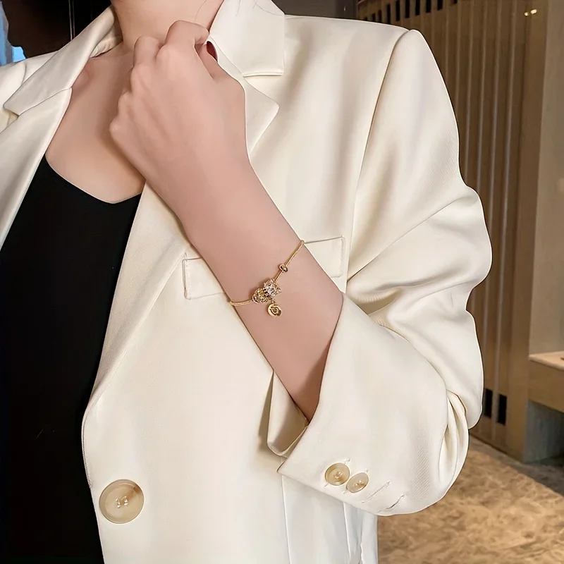 العصرية دائرة متشابكة اللون الذهبي سحر الإسورة للنساء الرجال شخصيا سوار حزب الفتيات رائعة اكسسوارات مجوهرات