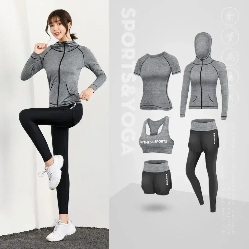 Sports Set Women\'s Gym Running Casual Set Fashion Spring and Autumn Yoga Dress sport gym set women workout clothes for women
