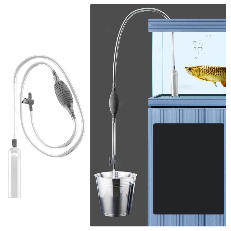 Aquarium Siphon Vacuum Cleaner Water Exchanger Aquarium Siphon Tanks cleaner Siphon Fish Tanks Toilet Suction