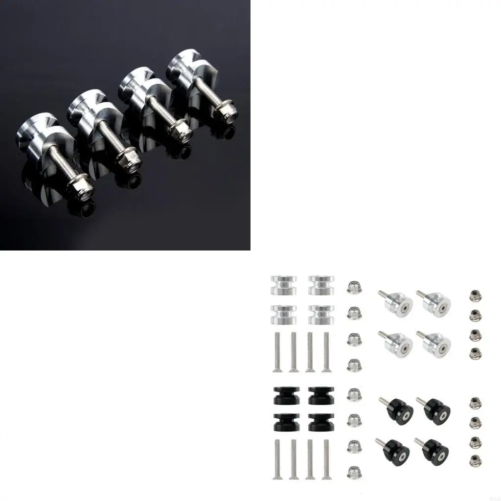 4pcs Universal Quick Release Motorcycle Tail Box Base Pad Aluminum Alloy H Buckle Designs Suitable for Easy Installation