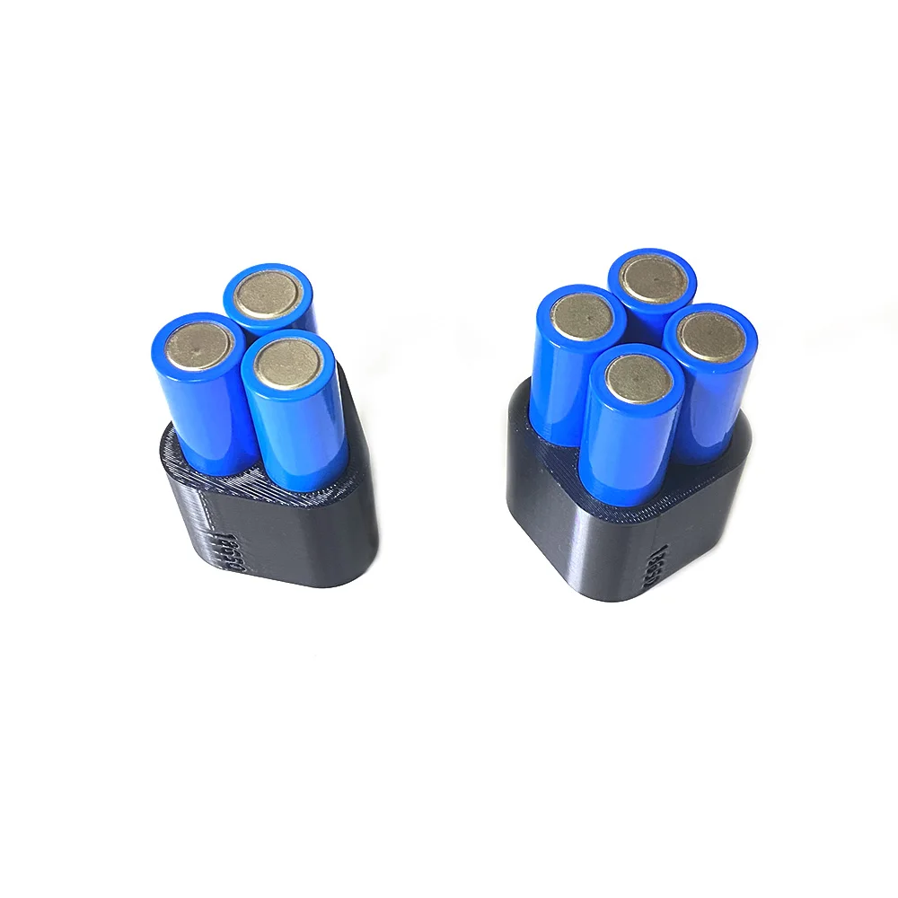 18650 Lithium Battery Fixed Bracket Six Batteries Packs ABS Plastic Fixture Fast Spot Welding Single Row Double-sided Holder