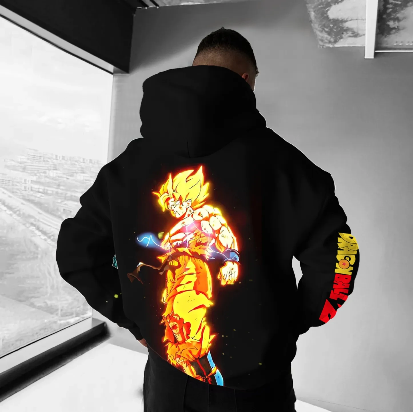 

Anime Dragon Ball Son Goku Harajuku Men Cotton Autumn Winter Warm Hooded Sweater Oversized Women Long-sleeved Streetwear Unisex