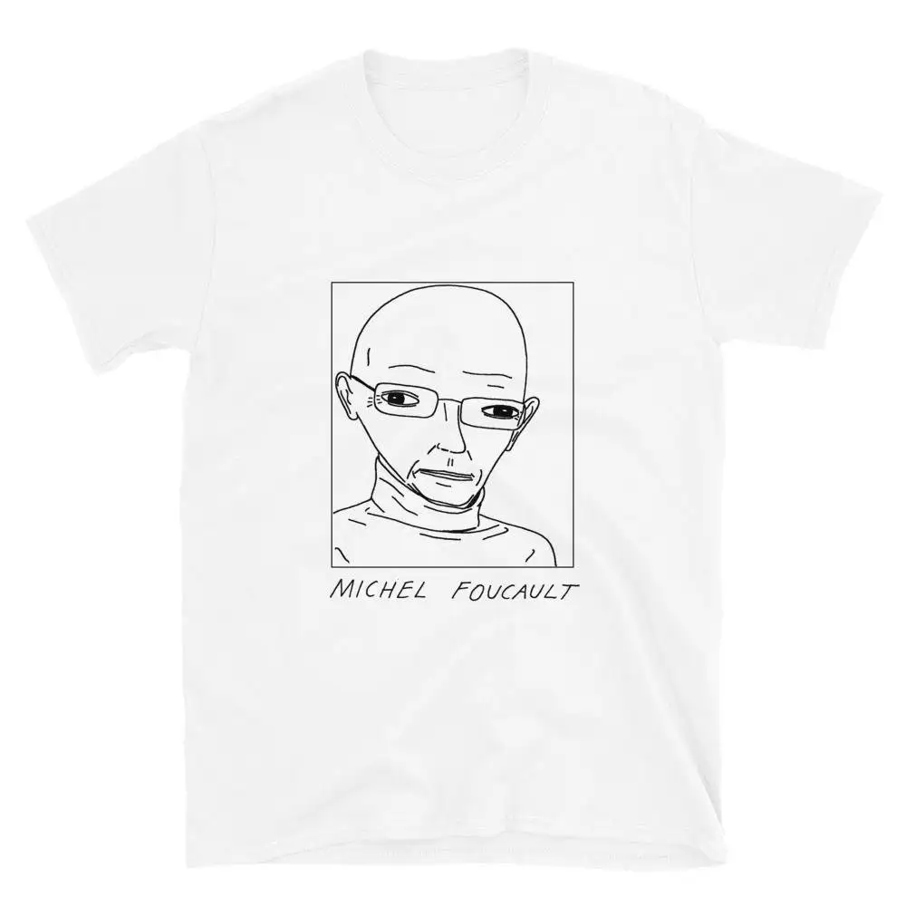 Badly Drawn Authors Michel Foucault T Shirt FREE Worldwide Delivery