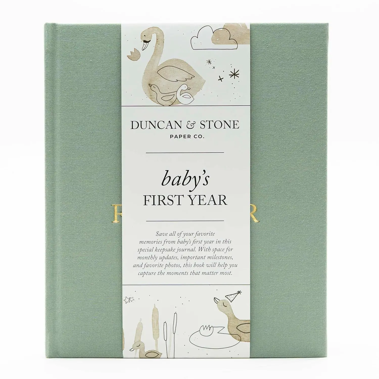 

Baby First Year Book - Keepsake Baby Memory Book to Record Important Milestones, Photos & More - Pregnancy Books (Sag