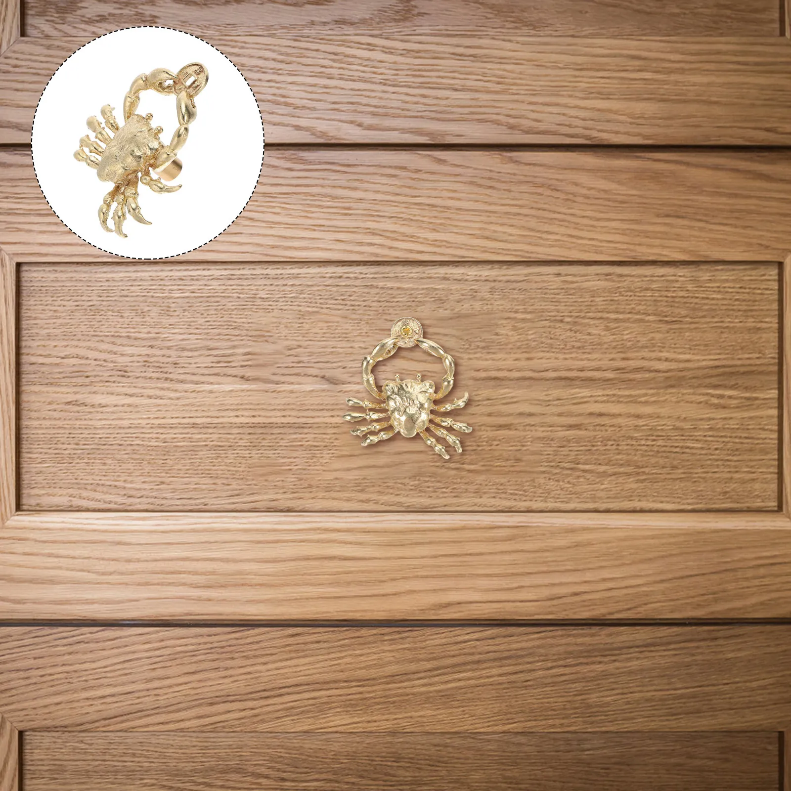 Crab Cabinet Knob Brass Decorative Door Handle Vintage Retro Ocean Theme for Kitchen Dresser Drawers Wardrobe Furniture Hardware