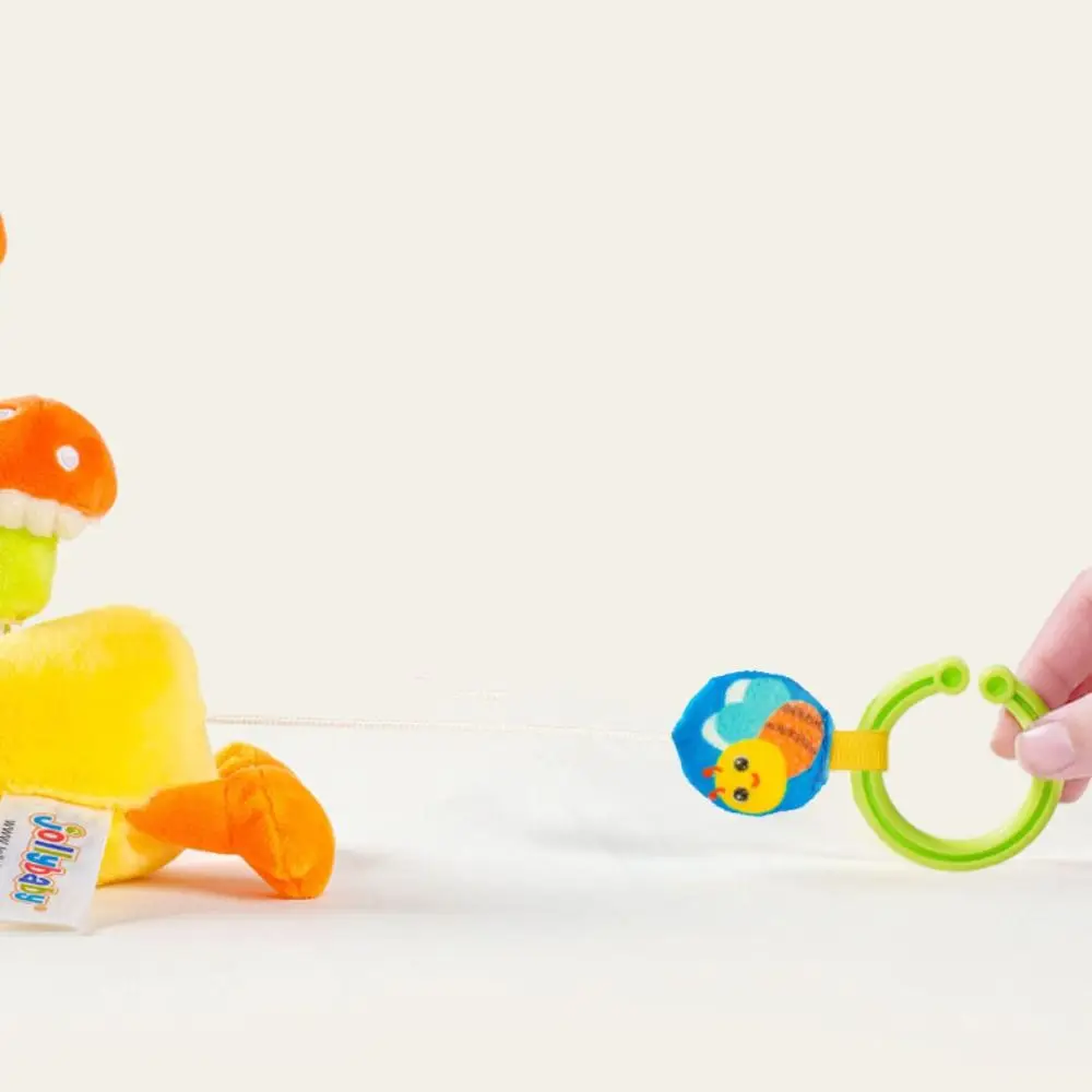Giocattoli rotanti per tartarughe in cotone PP Collezione di animali di peluche interattivi fatti a mano con corda da tirare Ins Giocattoli con sonaglio appeso per bambini