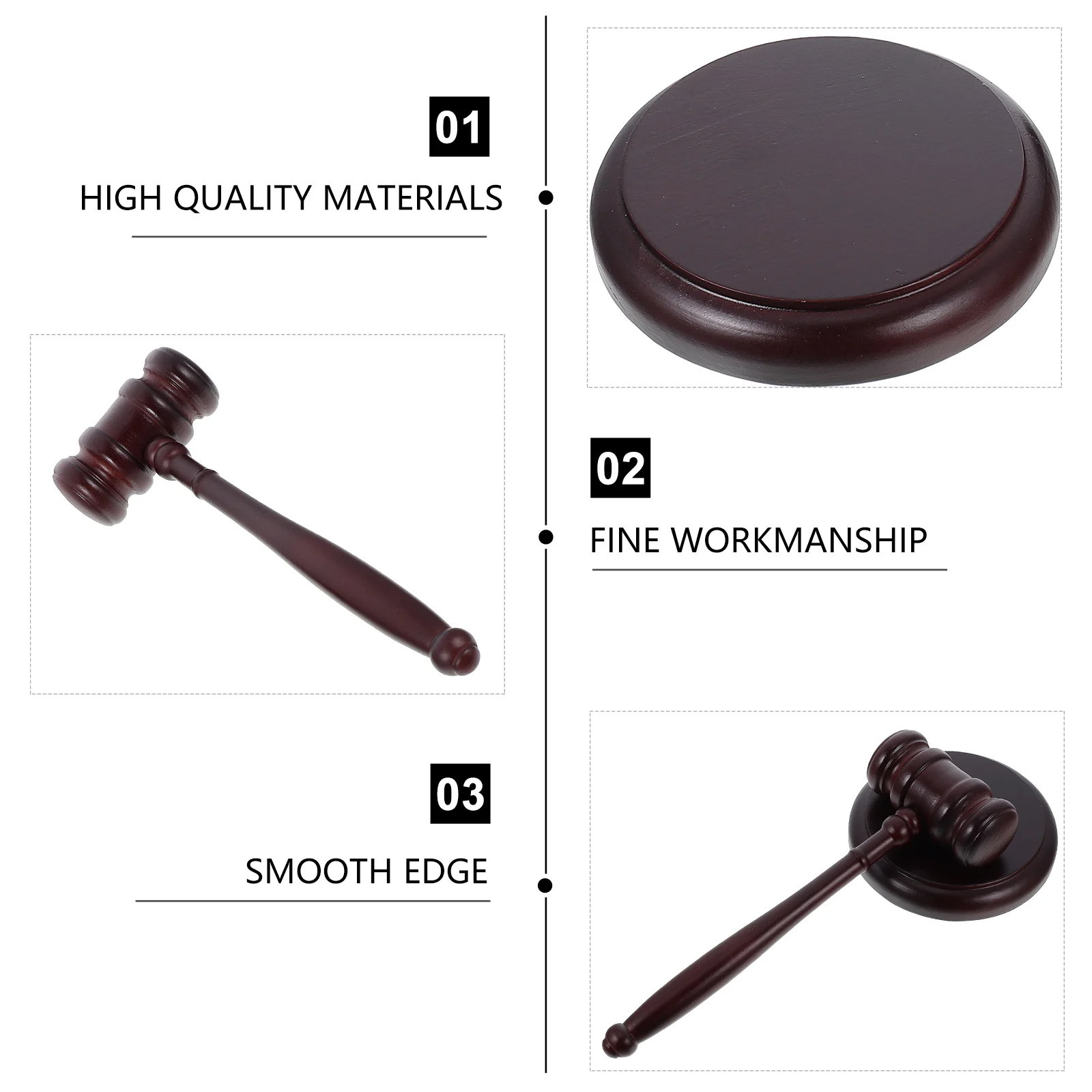 

Wooden Gavel Judge Hammer Toy Childrens Auction Mallet Mini Wooden Toy Set Courtroom Gavel