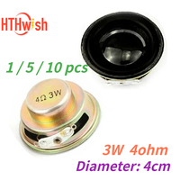 1-10PCS 3W 4R Mini Speaker Horn Diameter 40MM 3Watt 4ohm  Amplifier Rubber Gasket Loudspeaker Trumpet Speaker For Arduino