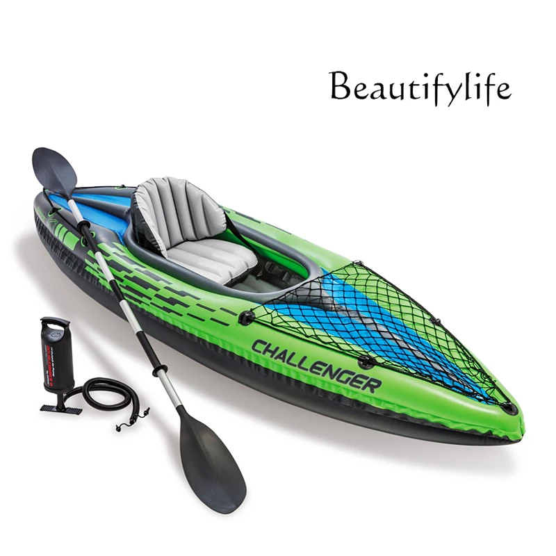 

Single double kayak inflatable boat fishing boat thickened rubber boat folding canoe
