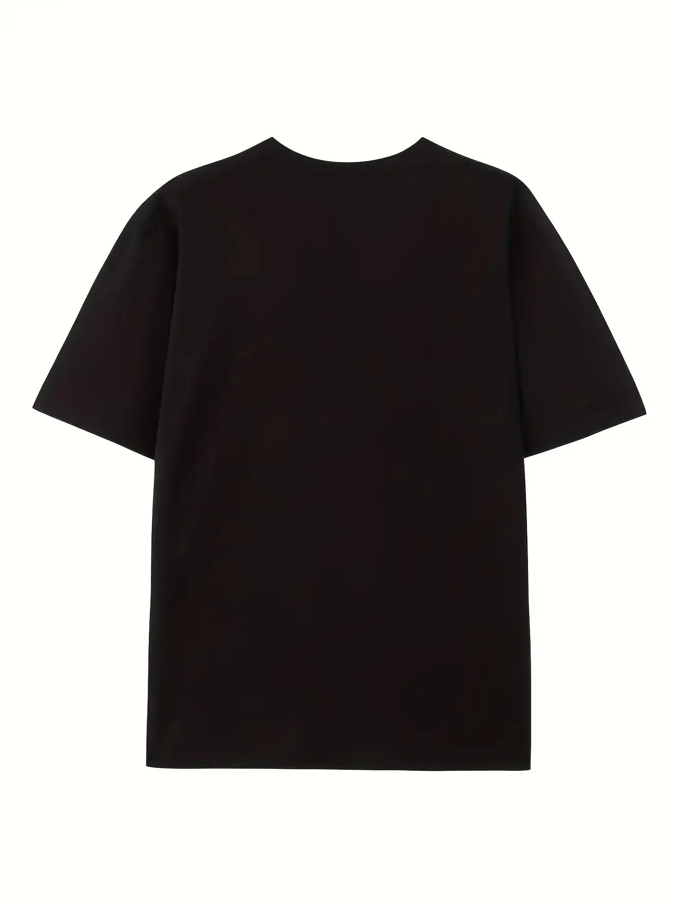 Unique Black Patterned T-Shirt Featuring a Bold Portrait of a Long-Haired Person and a Microphone Gesture - Stylish Round-Neck Design, Suitable for Casual Wear, an Ideal Choice for Music Lovers and Trendsetters, Adding Vibrancy to Your Wardrobe