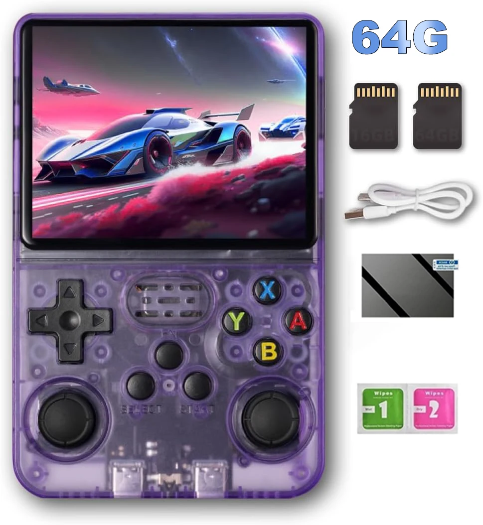 

Handheld Retro Gaming Console Linux System 64G Classic Video Game Consoles 3.5'' IPS Screen Open Source Portable Games Player