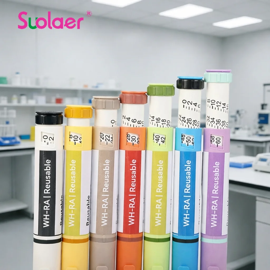 Reusable V2 Injection Pen Adjustable 60IU Dose Injector Durable Cartridge Compatible Syringe Pen for Insulin Injection