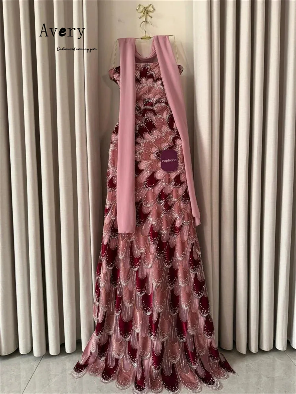 Avery Custom Fishtail Contrast Color Tube Top Sleeveless Luxurious Evening Dresses Luxury 2026 Elegant Gown Women's Prom Dress image 6