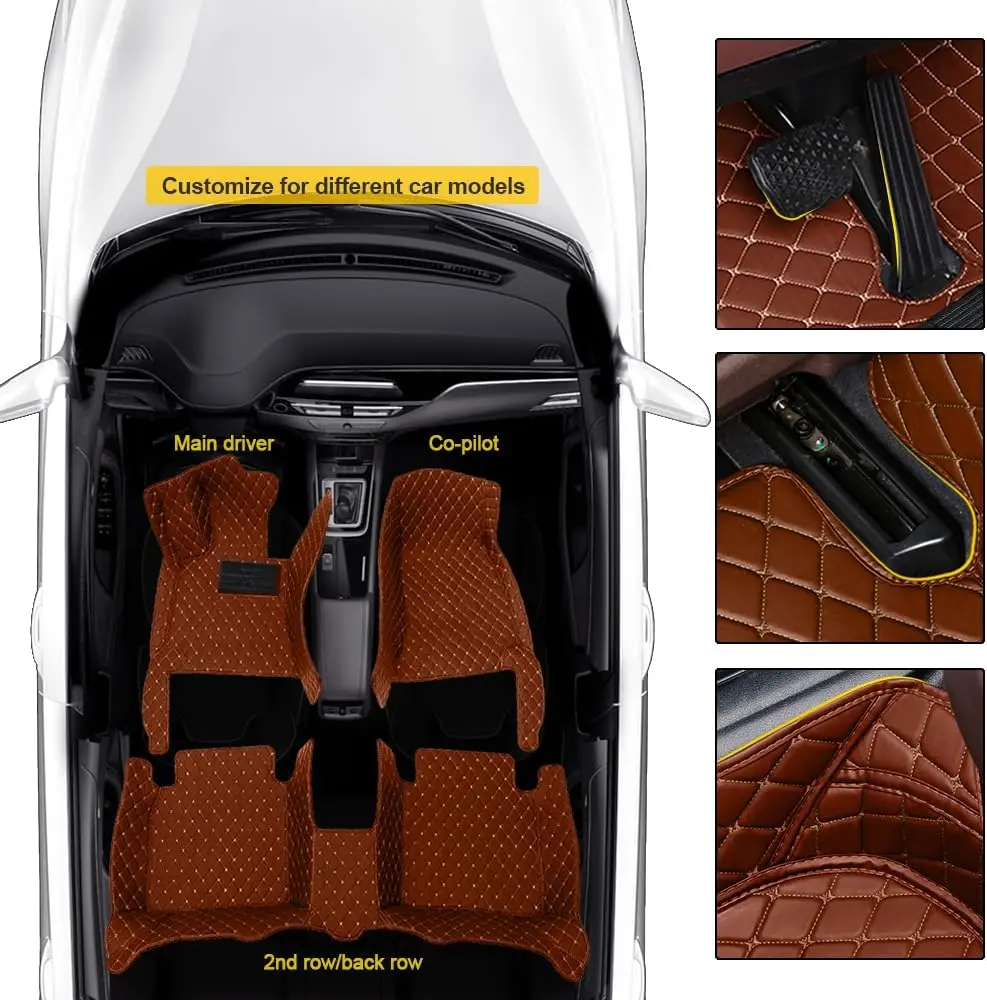 All Weather  Car Floor Mats For Mazda CX-90 2023 2024 2025 2026 2027 2028 Leather Floor Mats For Cars