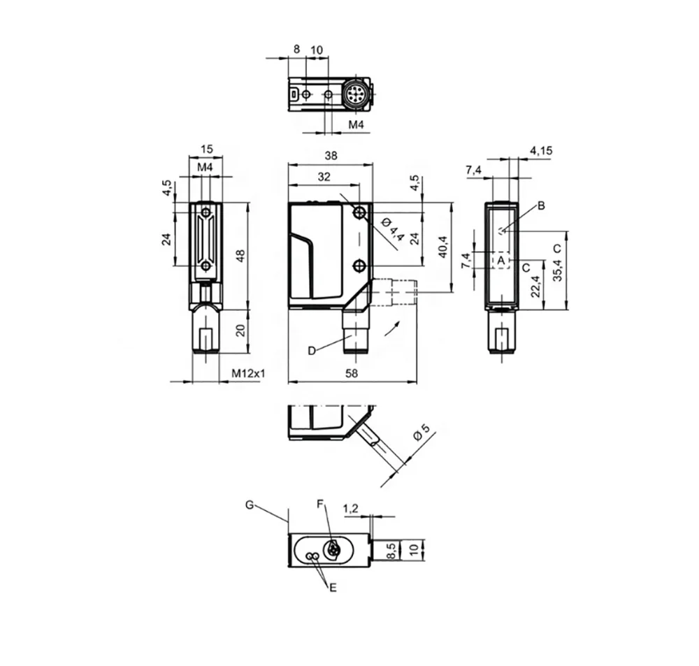 مستشعر المسافة البصرية الجديد والأصلي Leuzes ODSL 8/V66-45-S12 50108363   بسعر جيد
