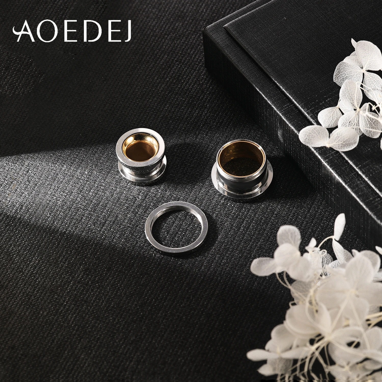 AOEDEJ 1 PC Stainless Steel Ear Plug And Tunnel 6/8/10/12/14/16MM Ear Stretchers Double Flared Flesh Expander Piercing Jewelry