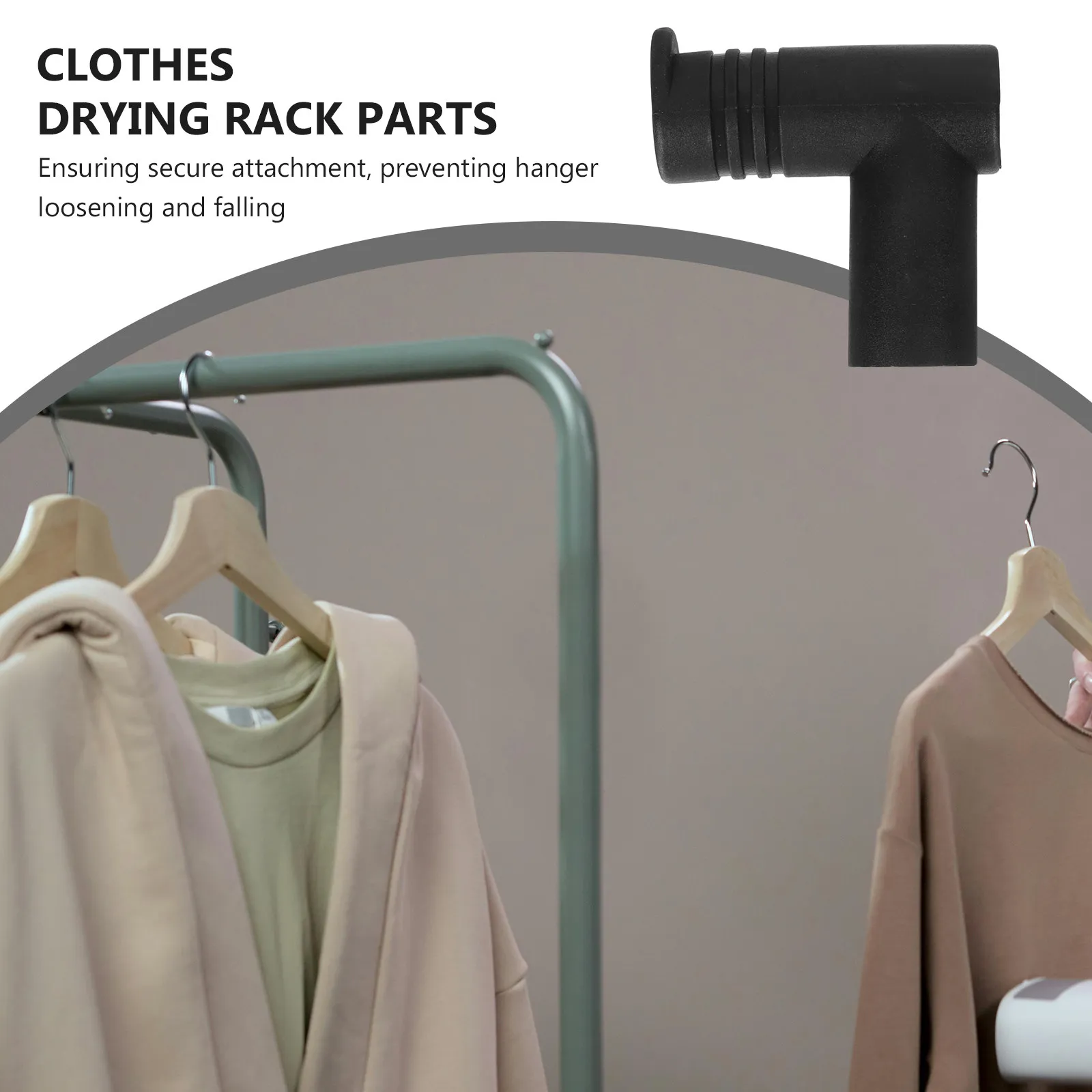 10Pcs Clothes Rack Connector Hollow Round Tube Joint Stable Plastic Adapter for Drying Rack Accessories Clothes Rod Fitting