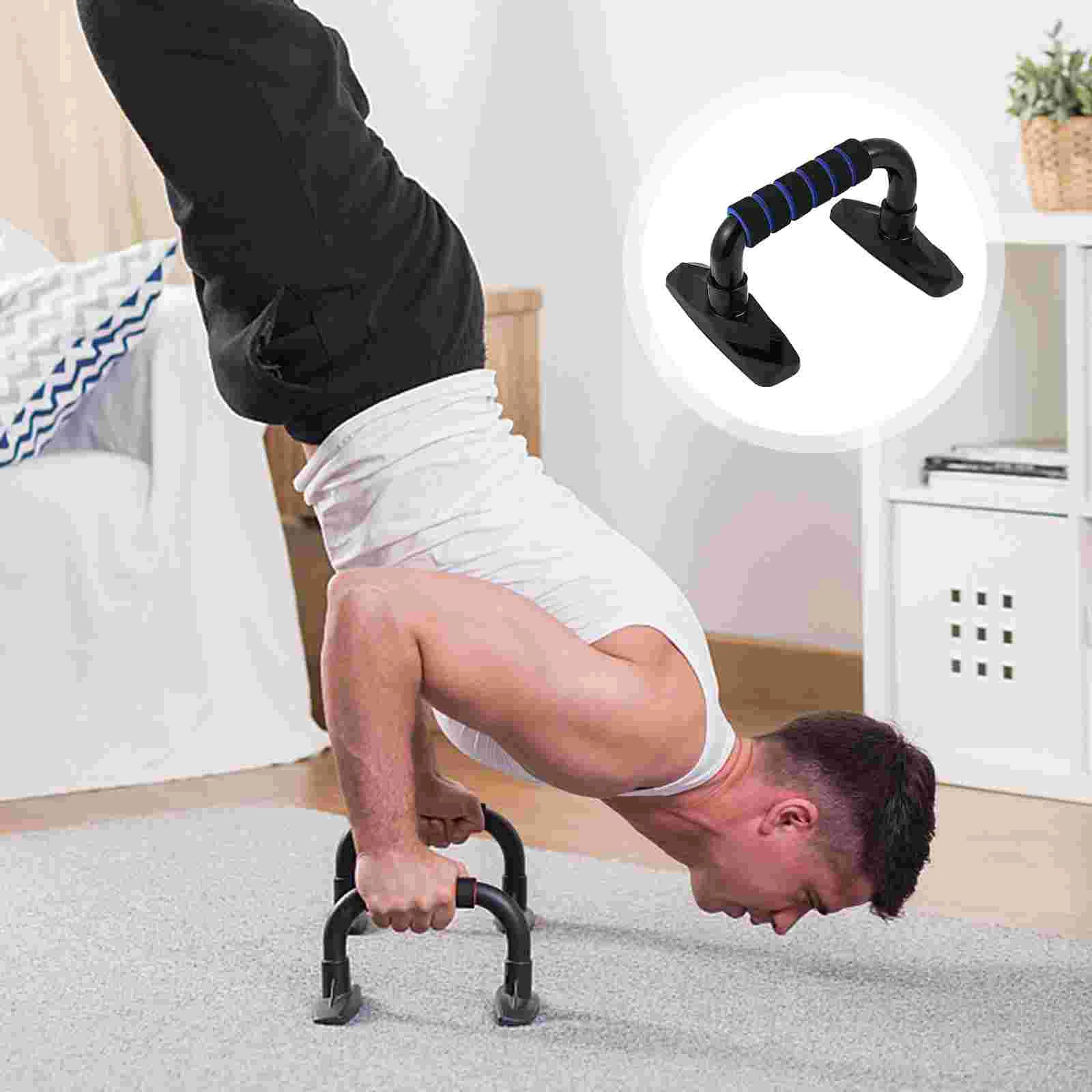 2 Pcs Push up Stand Arm Strength Training Tool Fitness Equipment I-shaped Exercise Pvc Hand Grip