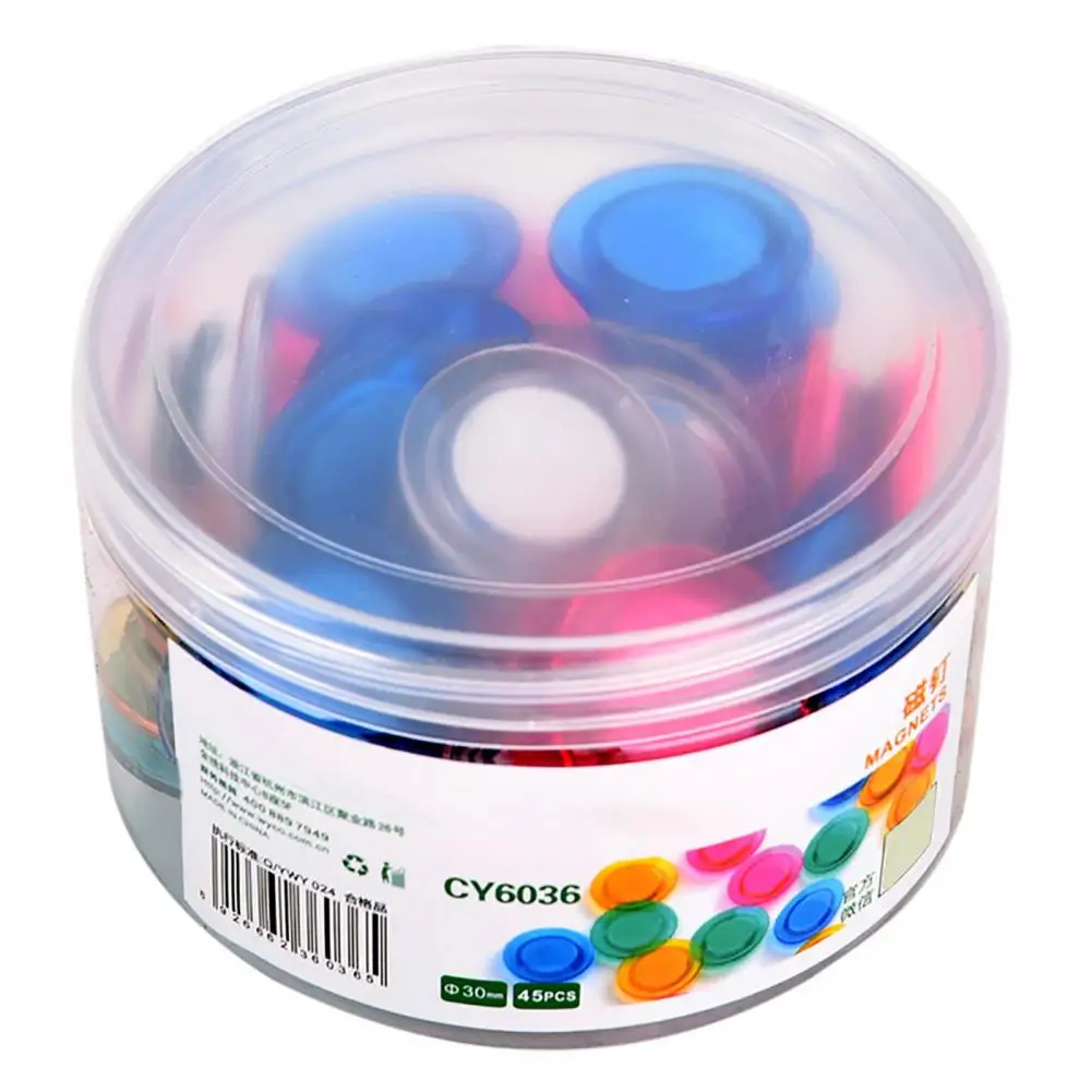 Aimant rond coloré durable pour tableau blanc, aimants de réfrigérateur pour la maison, le bureau, l'école, améliorer la décoration de tableau de bricolage avec un mini enseignant