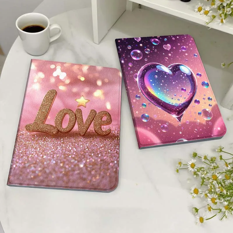 

Luxury Love Heart Sparkling Gift For Xiaoxin Lenovo Tab Pad K11 K10 M10 P11 3rd Plus Pro Legion Y700 Y900 Gen4 2 Tablet Case