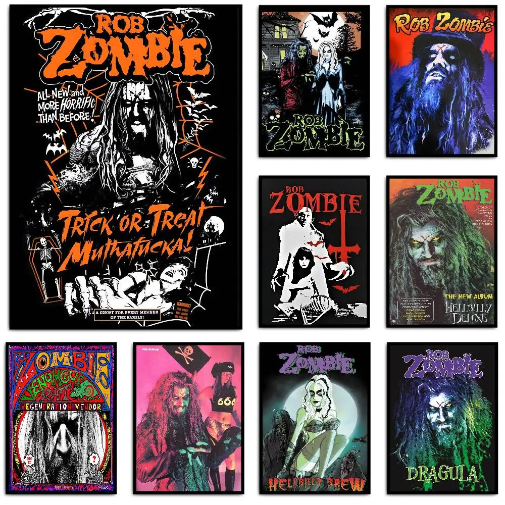 Rob Zombie Canvas Art Poster HD art sticky wall waterproof home living room bedroom bar aesthetic decoration