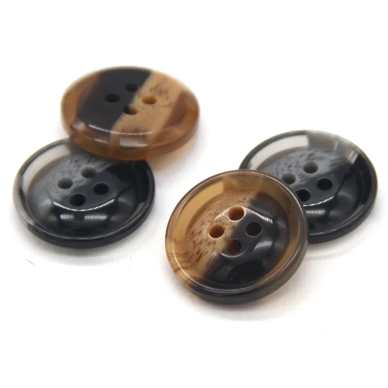 30mm Black Large Resin Horn Buttons For Clothes Men Suit Jacket Coat Blouse Decorative DIY Crafts Sewing Accessories Wholesale