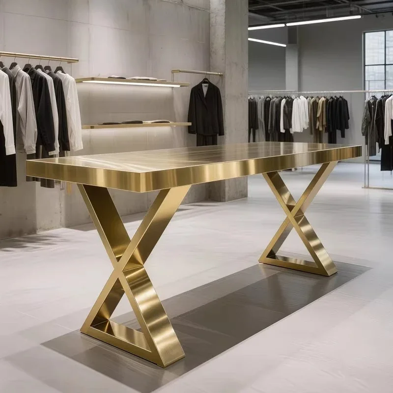 Clothing Store Nakajima Display Table Stainless Steel Titanium Flower Shop Shopping Mall Shoe and Bag Store Decoration Ornament