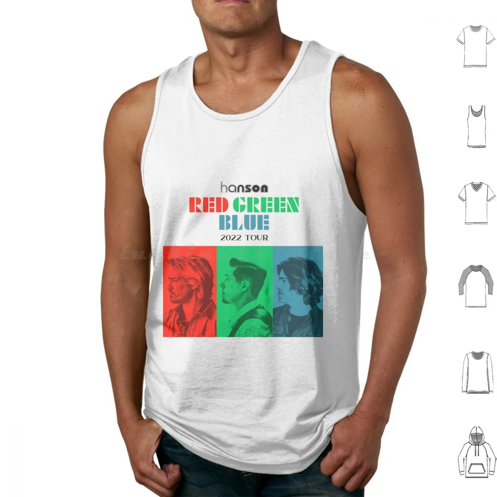 Rojo verde azul 2022 Tour camisetas sin mangas chaleco sin mangas banda música 2022 verano Tour América concierto vídeo Logo cubierta álbum