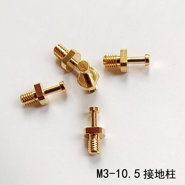 

Позолоченная заземляющая колонна M3-10,5 Маленькая чистая медь RF полости PCB Заземляющий провод Сварочная колонка M3 Резьбовой заземляющий терминал