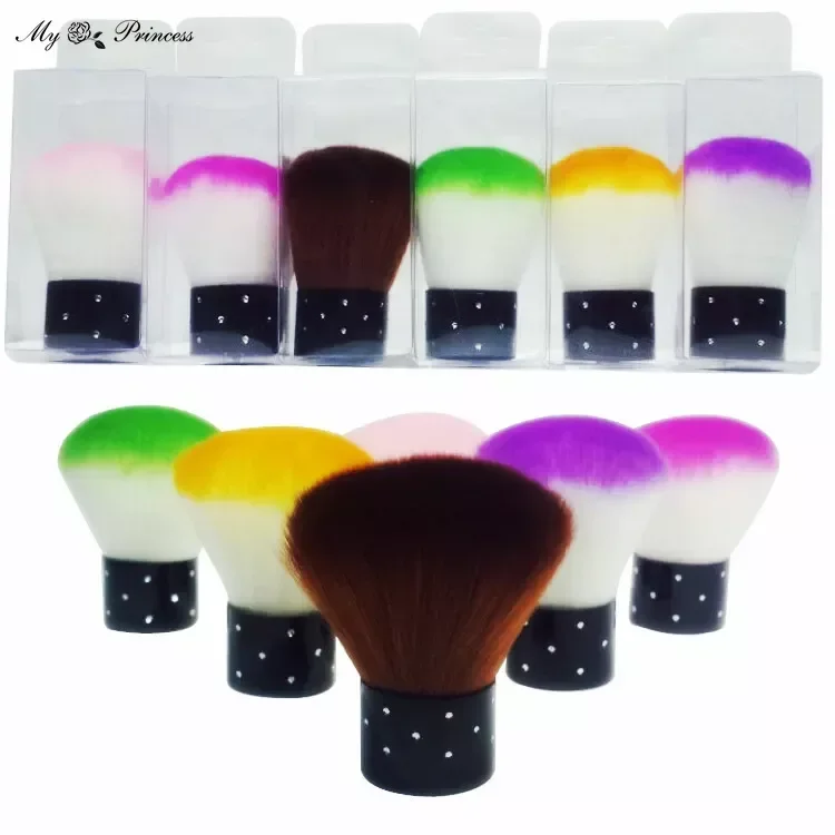 Mini cepillo de limpieza de polvo de uñas de seta suave portátil, removedor de polvo de Gel UV, cepillos, herramientas de cuidado de manicura para mujeres