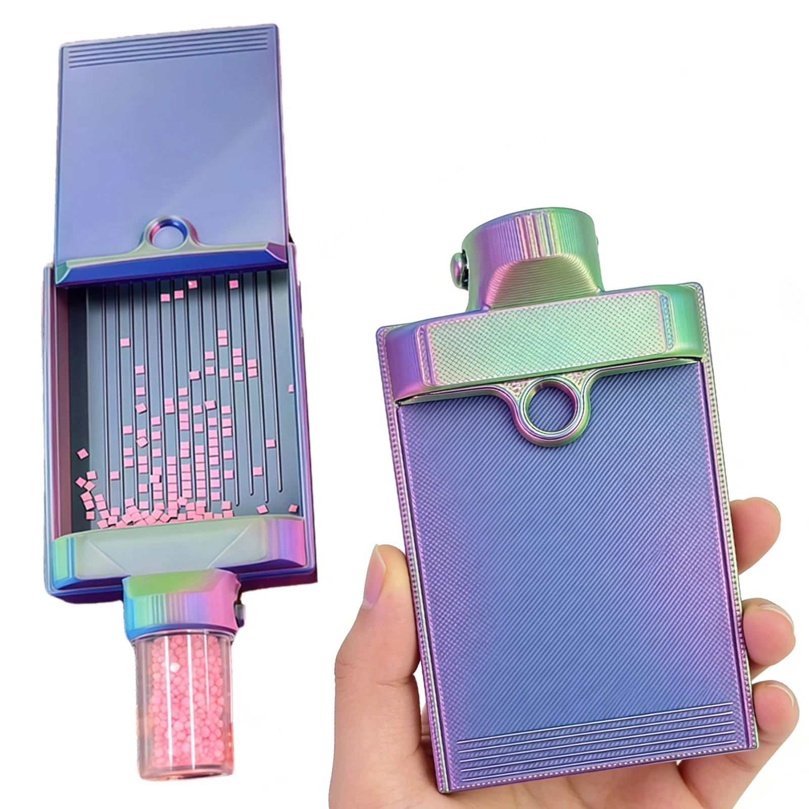 Diamond Painting Tray Organizer No Drill Spillage for DIY Crafts Automatic Alignment with Stopper and Cover (No Bottle Included)
